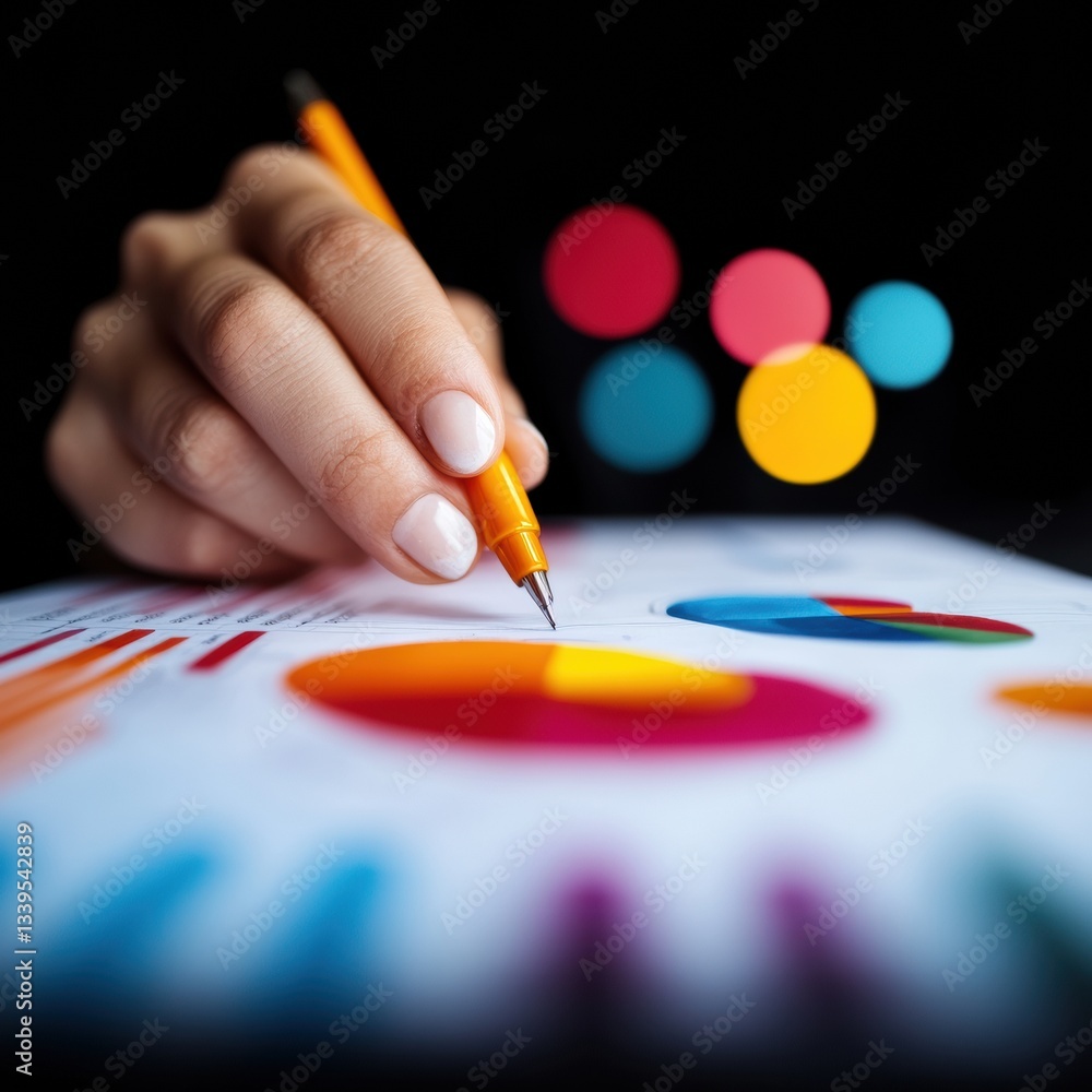 Poster Vibrant Data Visualization Modern Analytics Breakthrough with Colorful Trend Mapping - Empowering Gen Z Business Intelligence and Digital Strategy Insights