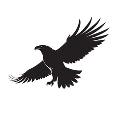 Giant Eagle Flying with Large Wings