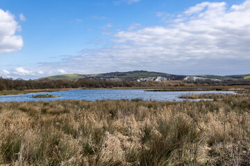 A lake on wetlands in Lewes, on a sunny early spring day © lemanieh