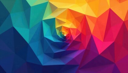 Obraz premium Abstract geometric shapes repeat in vibrant colors creating a seamless design , graphic, seamless, trendy