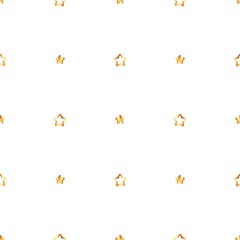 Minimalistic seamless pattern. Golden stars on a white background.