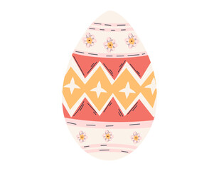 Colorful decorative egg with floral patterns showcased for spring celebrations and festive events