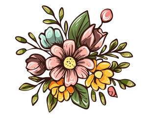 Beautiful Floral Arrangement with Various Colors