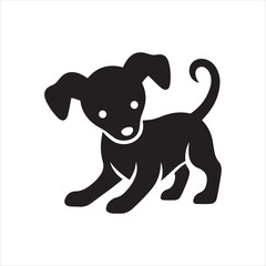 Vector playfully dog