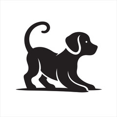 Vector playfully dog