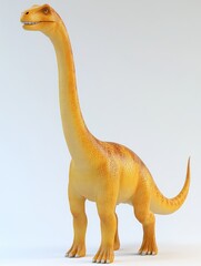 Realistic Dinosaur Model Displayed in a Professional Studio Environment with Creative Lighting.