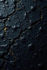 Fototapeta premium Black stone backdrop, coarse grainy detail, uneven surface, stone, basalt