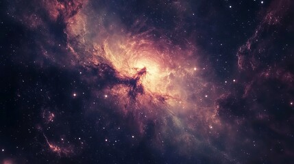 A powerful image of a black hole surrounded by swirling space dust and a glowing accretion disk