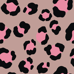 Abstract modern leopard seamless pattern. Animals trendy background. Color decorative vector stock illustration for print, card, postcard, fabric, textile. Modern ornament of stylized skin.