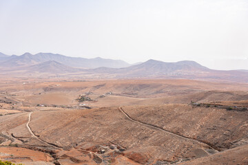 Breathtaking desert landscape of Fuerteventura in the Canary Islands