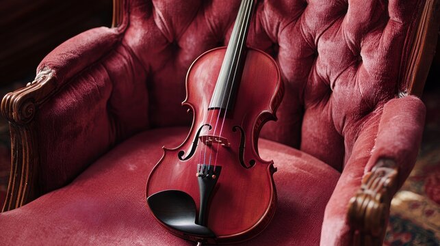 Glossy Viola on Rose Velvet Chair