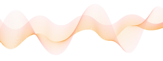 Colorful gradient abstract wave lines poster, vector illustration isolated on white. Abstract grey smooth element swoosh speed wave modern stream background.