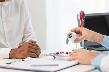 A young man suffering from erectile dysfunction seeks consultation with a specialist to identify...