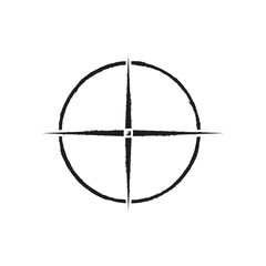 Target with bullet holes icon