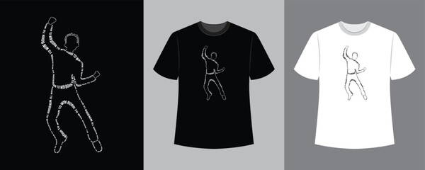 born to win text illustration t-shirt idea