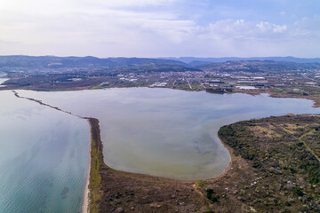Hersek Lagoon is located in the Altinova district of Yalova province. Hersek Lagoon Bird Paradise. Yalova, Turkey.