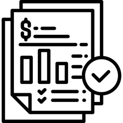 Results icon in Outline Style. Simple Vector Design. Simple Vector Outline Icon