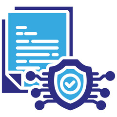 Obraz premium Data Encryption icon in Glyph Dual Color Style. Simple Vector Design. Simple Vector Glyph Icon