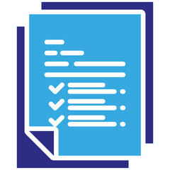 Obraz premium Document icon in Glyph Dual Color Style. Simple Vector Design. Simple Vector Glyph Icon