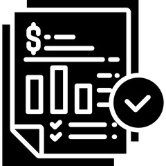 Results icon in Glyph Style. Simple Vector Design. Simple Vector Glyph Icon