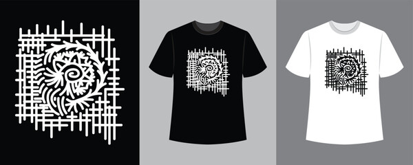 line art t-shirt design illustration