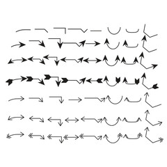 Diverse Set of Black Arrows for Graphic Design