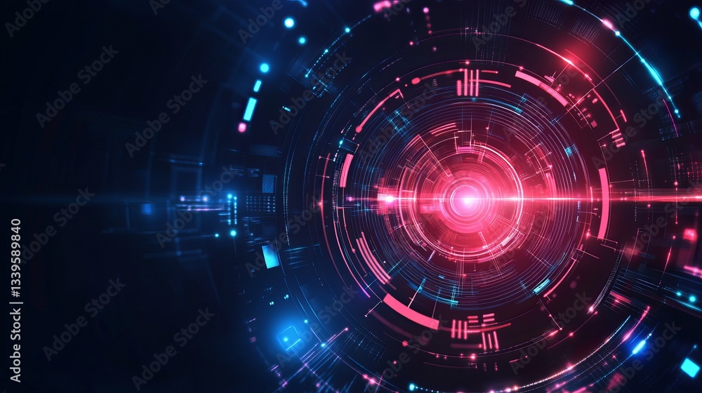 Poster abstract technology background – hi-tech communication and futuristic digital network concept