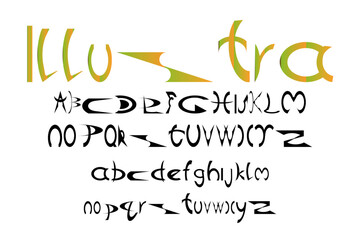 Illustra Font Style, Custom Font, Illustration