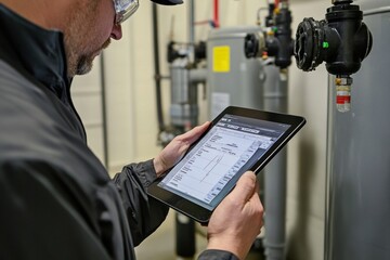 Professional Inspector Reviewing System Performance Data