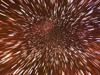 Naklejka premium Speed effect in brown space during interstellar travel