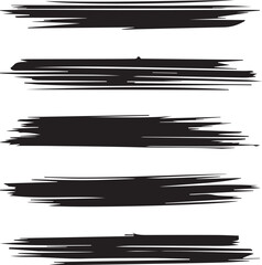 Black brush strock set 