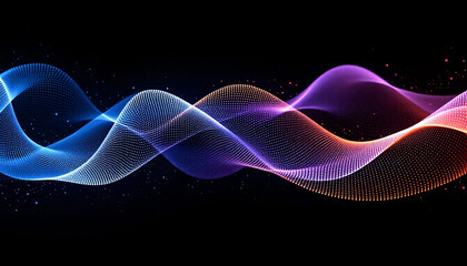 Fototapeta premium Abstract Colorful Wave of Light Particles