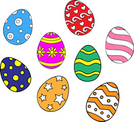Colorfull easter eggs