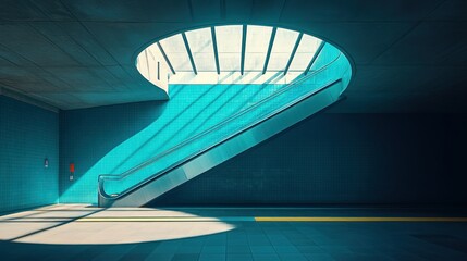 Obraz premium Modern Subway Escalator