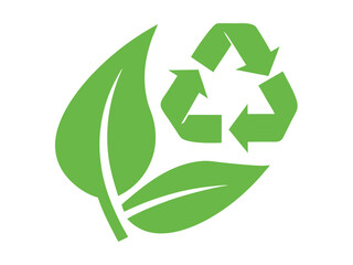 green eco icon vector 