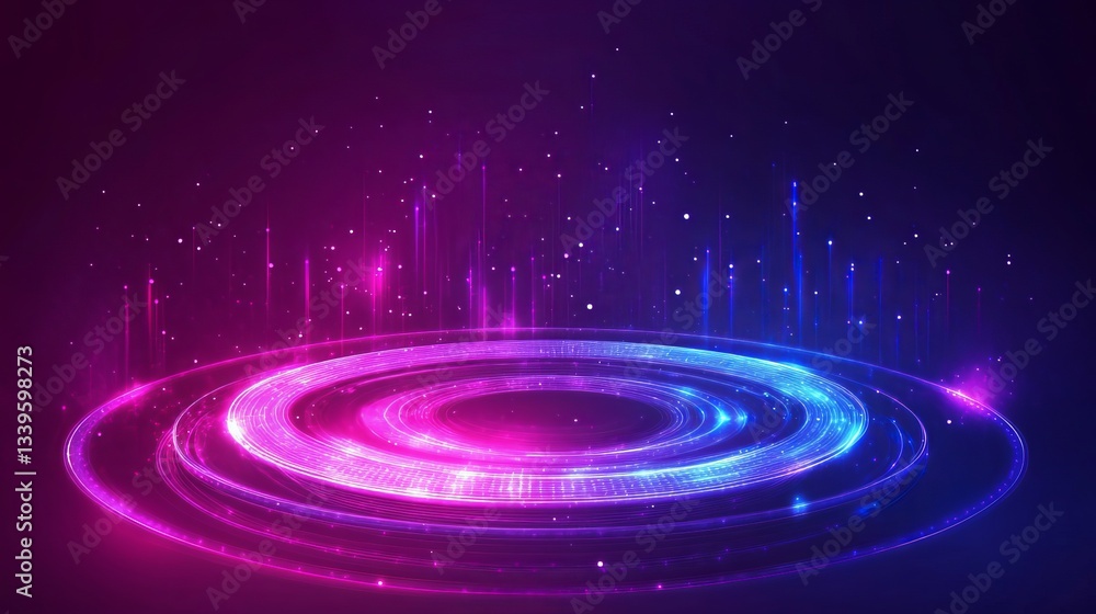 Poster abstract technology background – hi-tech communication and futuristic digital network concept