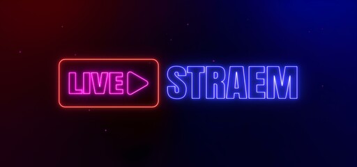 Live Stream Neon Sign Banner