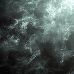 Swirling Abstract Smoke Texture Background in Dark Atmospheric Gray Tones