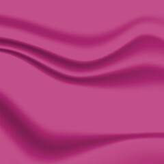 Silk pink background. Abstract vector pattern with copy space. Liquid wave texture, smooth drapery wallpaper. Wedding fabric, satin. Wavy design for banner, card, postcard, backdrop.