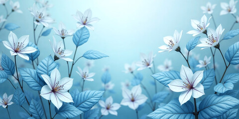 illustration of flowers watercolor art background
