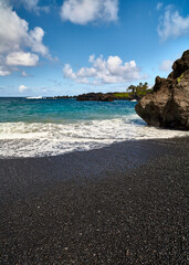 Black sand beach Maui Hawaii

