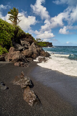 Black sand beach Maui Hawaii
