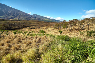 mountain landscape with blue sky