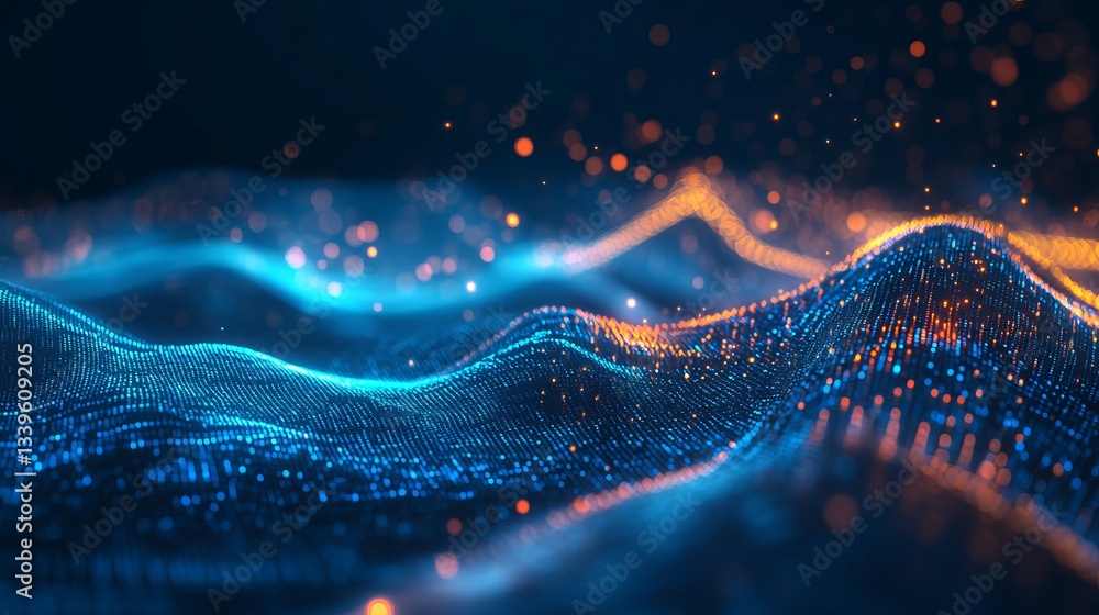 Aufkleber abstract technology background – big data and digital network concept with futuristic innovation