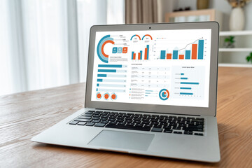 Business data dashboard provide business intelligence analytic for marketing strategy planning...