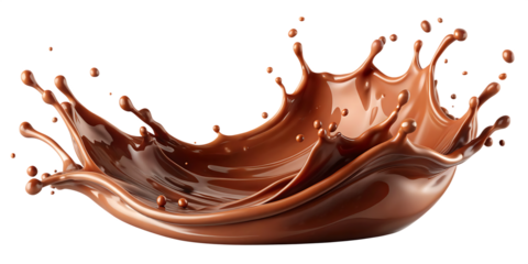  liquid chocolate splash isolated on white background.PNG