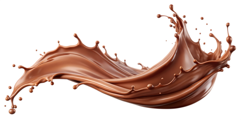  liquid chocolate splash isolated on white background.PNG