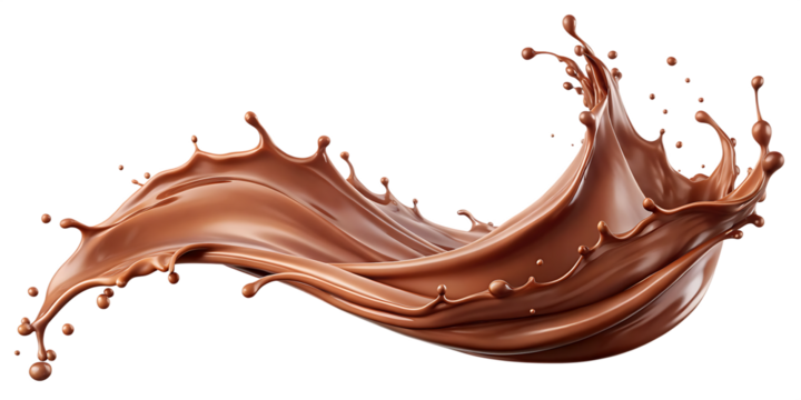  liquid chocolate splash isolated on white background.PNG