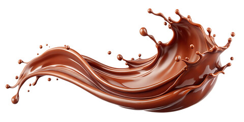  liquid chocolate splash isolated on white background.PNG