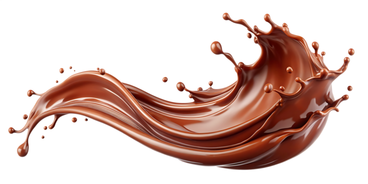  liquid chocolate splash isolated on white background.PNG